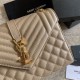 Replica Sacchetto busta media YSL Saint Laurent Mix Matelasse Albicocca