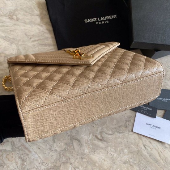Replica Sacchetto busta media YSL Saint Laurent Mix Matelasse Albicocca