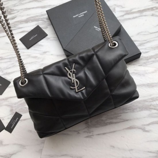 Replica Borsa a tracolla Yul Saint Laurent Loulou piccola nera