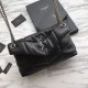 Replica Borsa a tracolla Yul Saint Laurent Loulou piccola nera