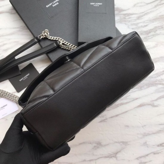 Replica Borsa a tracolla Yul Saint Laurent Loulou piccola nera