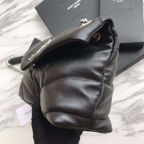 Replica Borsa a tracolla Yul Saint Laurent Loulou piccola nera