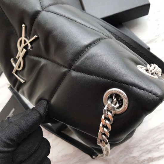 Replica Borsa a tracolla Yul Saint Laurent Loulou piccola nera