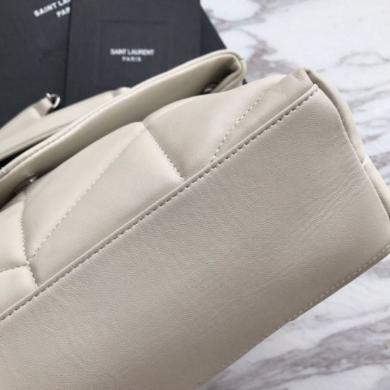 Replica Borsa piccola Puffer YSL Saint Laurent bianca