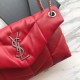 Replica Borsa piccola YSL Saint Laurent Loulou Puffer rossa