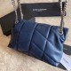 Replica Borsa a tracolla Yul Saint Laurent Loulou piccola blu