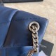Replica Borsa a tracolla Yul Saint Laurent Loulou piccola blu