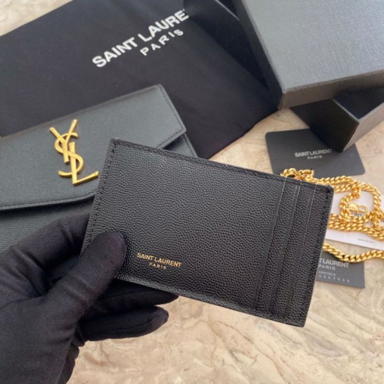 Replica Portafoglio YSL Saint Laurent Uptown Chain nero