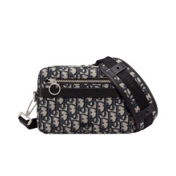 Replica Borsa a tracolla obliqua Christian Dior Safari Dior Blu scuro
