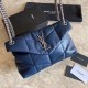 Replica Borsa a tracolla Yul Saint Laurent Loulou piccola blu