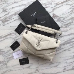 Replica Borsa piccola Puffer YSL Saint Laurent bianca