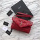 Replica Borsa piccola YSL Saint Laurent Loulou Puffer rossa