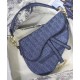 Replica Christian Dior Borsa da Saddle in tela denim blu