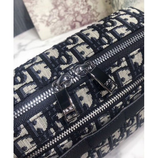 Replica Borsa a tracolla obliqua Christian Dior Safari Dior Blu scuro