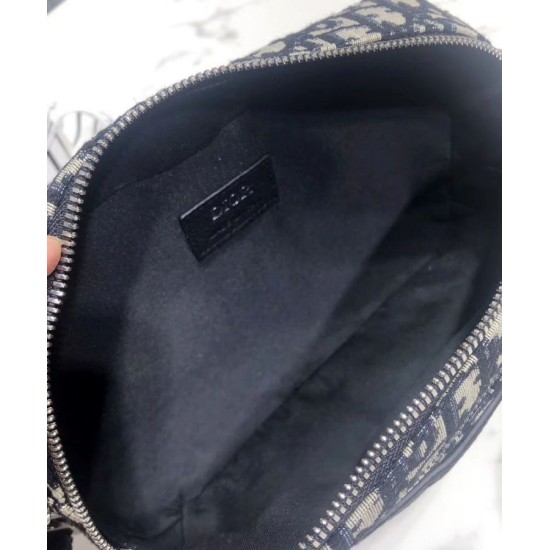 Replica Borsa a tracolla obliqua Christian Dior Safari Dior Blu scuro