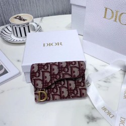Replica Portafoglio da sella obliquo Christian Dior rosso