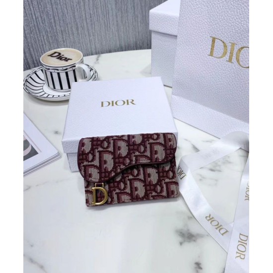 Replica Portafoglio da sella obliquo Christian Dior rosso