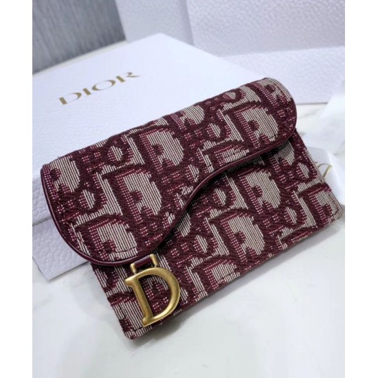 Replica Portafoglio da sella obliquo Christian Dior rosso