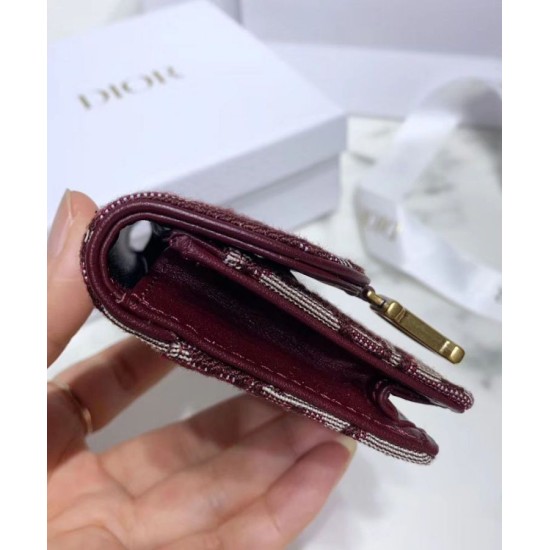 Replica Portafoglio da sella obliquo Christian Dior rosso
