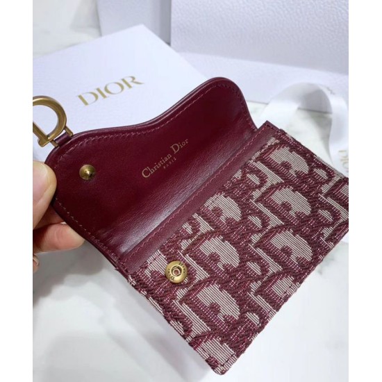 Replica Portafoglio da sella obliquo Christian Dior rosso