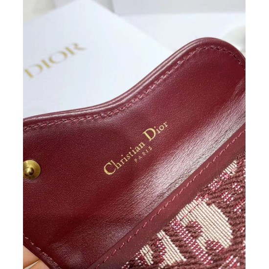Replica Portafoglio da sella obliquo Christian Dior rosso