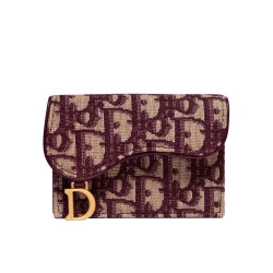 Replica Portafoglio da sella obliquo Christian Dior rosso