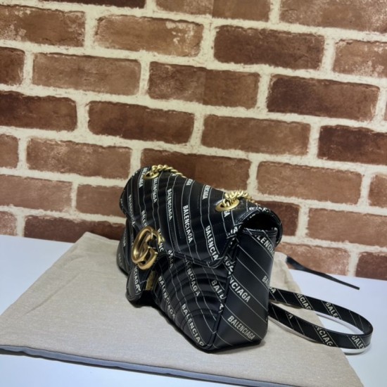 Replica The Hacker Project borsa piccola GG Marmont 443497 Nera