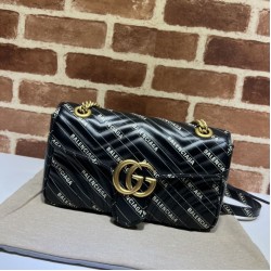 Replica The Hacker Project borsa piccola GG Marmont 443497 Nera