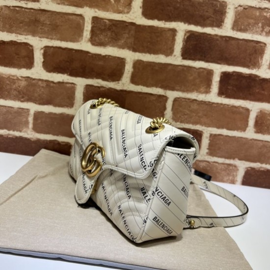 Replica The Hacker Project borsa piccola GG Marmont 443497 Crema