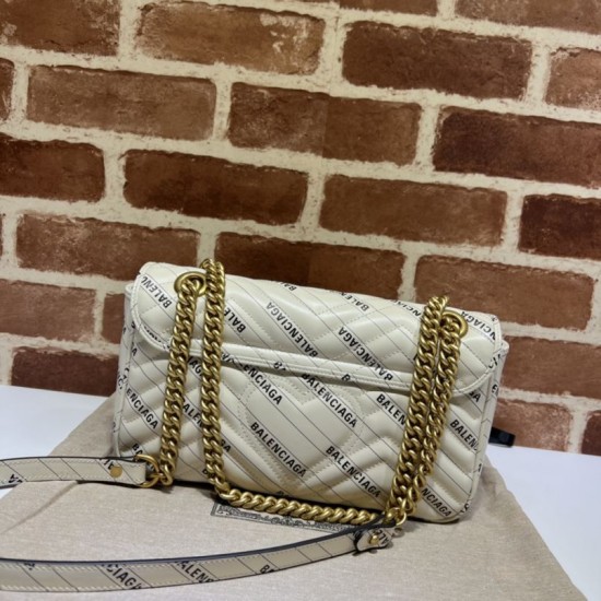 Replica The Hacker Project borsa piccola GG Marmont 443497 Crema