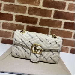Replica The Hacker Project borsa piccola GG Marmont 443497 Crema