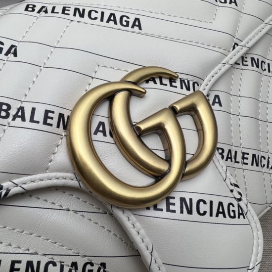Replica The Hacker Project borsa piccola GG Marmont 443497 Crema