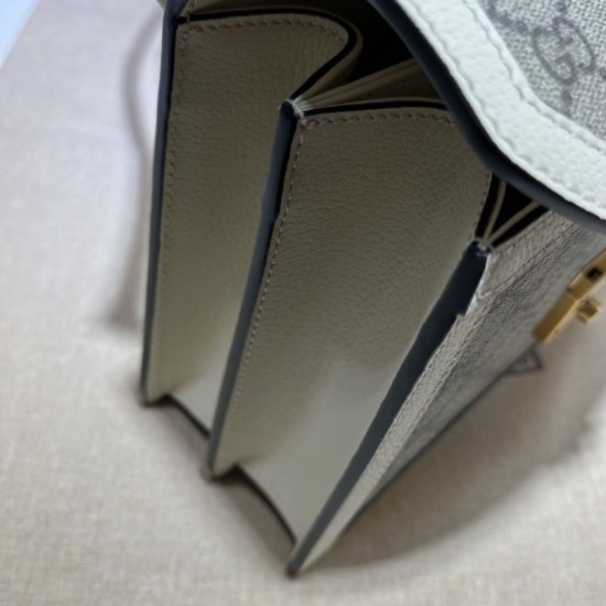 Replica Ophidia Borsa piccola con manico superiore e Web 651055 Bianco