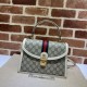 Replica Ophidia Borsa piccola con manico superiore e Web 651055 Bianco