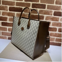 Replica Borsa media con borsa G intrecciata 674148 marrone