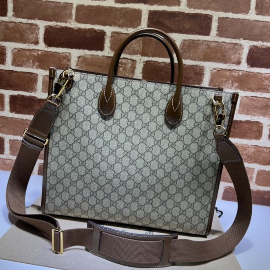Replica Borsa media con borsa G intrecciata 674148 marrone