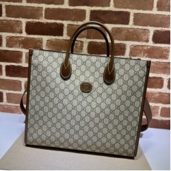 Replica Borsa media con borsa G intrecciata 674148 marrone