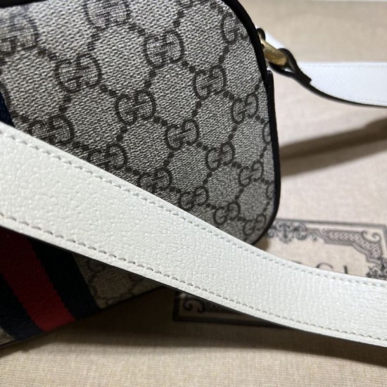 Replica Borsa a tracolla piccola Ophidia 681064 Marrone