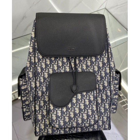 Replica Zaino Christian Dior Saddle blu scuro
