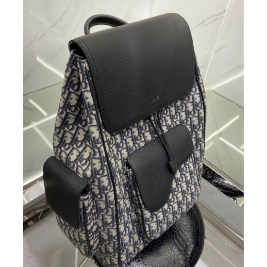 Replica Zaino Christian Dior Saddle blu scuro