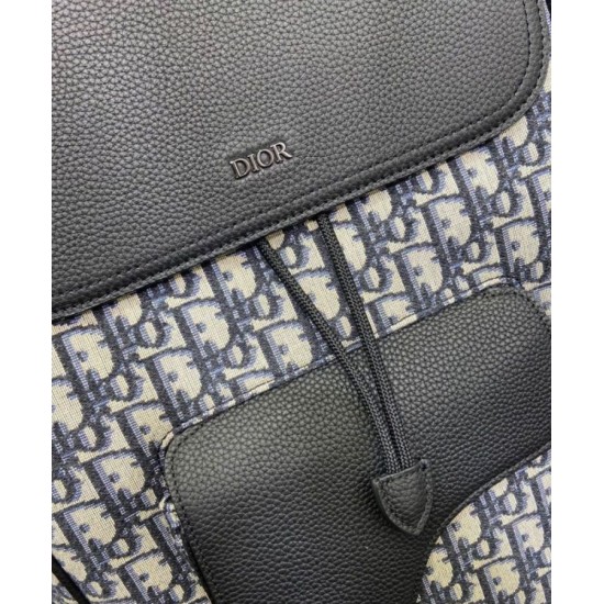 Replica Zaino Christian Dior Saddle blu scuro