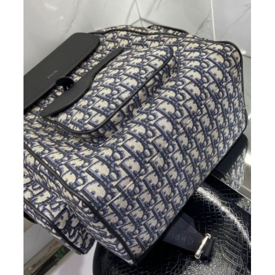 Replica Zaino Christian Dior Saddle blu scuro