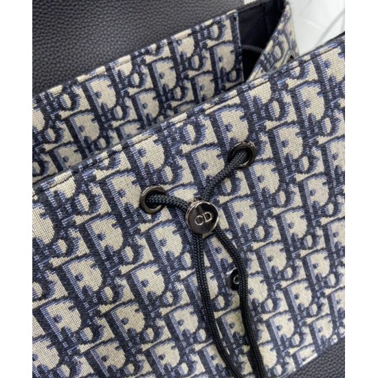 Replica Zaino Christian Dior Saddle blu scuro