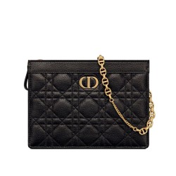 Replica Astuccio Christian Dior Caro con cerniera nero