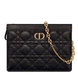 Replica Astuccio Christian Dior Caro con cerniera nero
