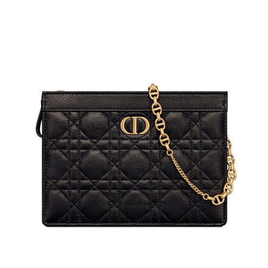 Replica Astuccio Christian Dior Caro con cerniera nero Replica Astuccio Christian Dior Caro con cerniera nero