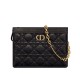Replica Astuccio Christian Dior Caro con cerniera nero Replica Astuccio Christian Dior Caro con cerniera nero