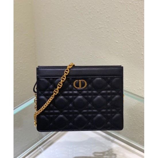 Replica Astuccio Christian Dior Caro con cerniera nero Replica Astuccio Christian Dior Caro con cerniera nero