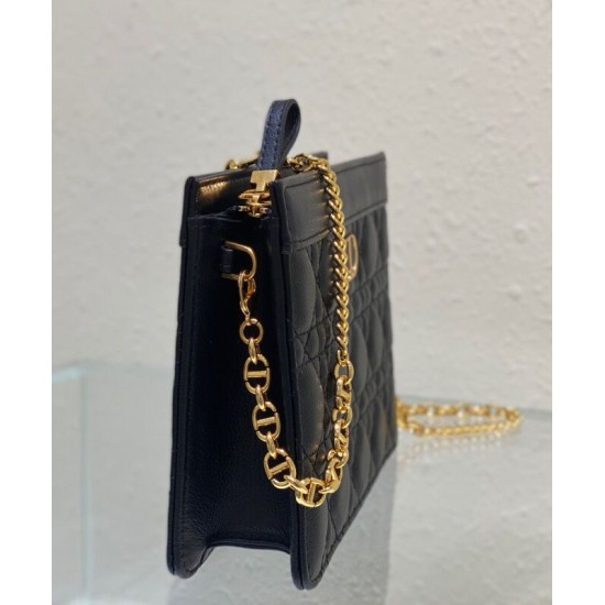Replica Astuccio Christian Dior Caro con cerniera nero Replica Astuccio Christian Dior Caro con cerniera nero
