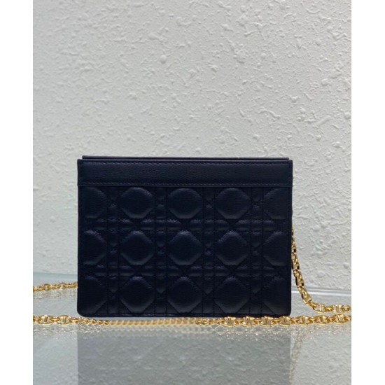Replica Astuccio Christian Dior Caro con cerniera nero Replica Astuccio Christian Dior Caro con cerniera nero